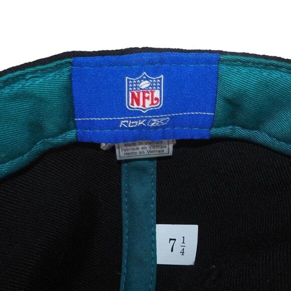 Reebok Vintage Jacksonville Jaguars Large Logo Fitted NFL Hat Black / Multicolor - Picture 6 of 10